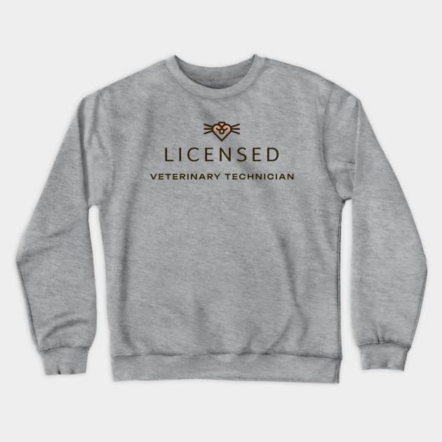 Licensend Veterinary Technician Crewneck Sweatshirt by Shunshine Corner